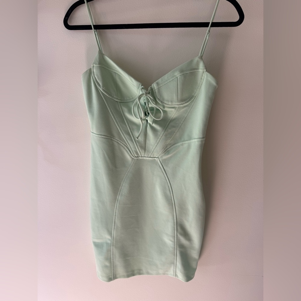 Zara Mint Lace-Up Dress